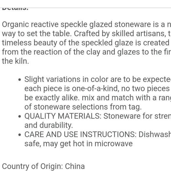 Soho Loft 4-Piece Speckled Reactive Glaze Stoneware Dinner Plate Set - Picture 3 of 6